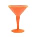NorthWest Enterprises N81055 2-Piece Party Essentials Brights Plastic Martini Glasses Set, 8-Ounce Capacity, Neon Orange (12 Packs of 10)