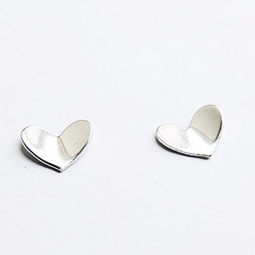 Silver Heart Stud Post Earrings