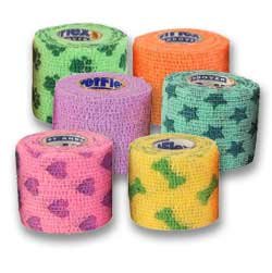 bandages for dogs:PETFLEX BANDAGE 2INX5YD PAWS
