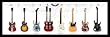 (12x36) Guitar Heaven Chart of Famous Guitars Music Poster Print