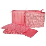 Tadpoles Classics Gingham Red - 3 Piece Gingham Porta-Crib Set