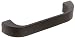 Monroe Aluminum Pull Handle with Threaded Holes, Oval Grip, Black Anodized Finish, 4