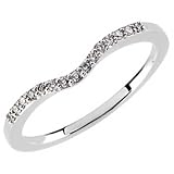 14Kt White Gold Slim Diamond Anniversary Band