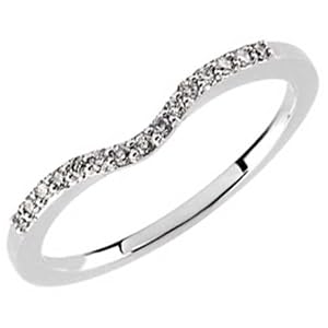 14Kt White Gold Slim Diamond Anniversary Band