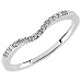 14Kt White Gold Slim Diamond Anniversary Band