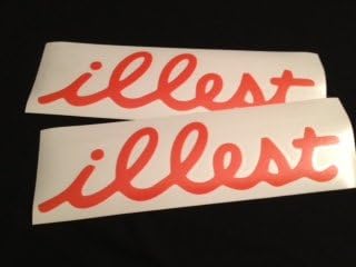 Jdm (2) Illest Stickers Decals (Color orange)