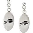 Stainless Steel Buffalo Bills Logo Dangle Earrings
