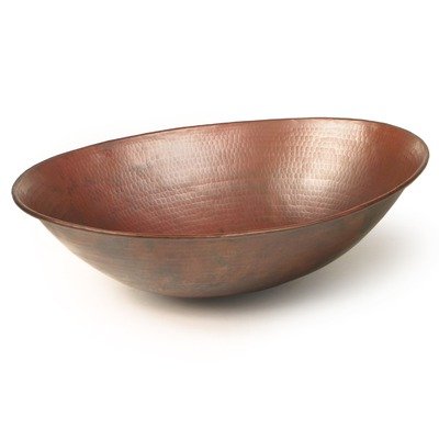 Rimless Oval Copper Vessel Sink