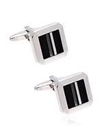 Carlo Visconti Gemelos Ónix Y Rayas (Negro)