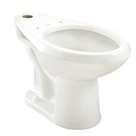 American Standard 3043.102.020 Madera Elongated Flushometer Valve Toilet Bowl with Top Spud and 1-1/2-Inch Inlet Speed, White