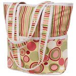 Hoohobbers Designer Tote Diaper Bag Retro Circles
