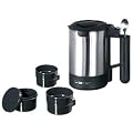 Clatronic - Wkr 2902 - Bouilloire - Inox - 0,6 Litres - Syst�me d'Arr�t Automatique - Protection Contre La Surchauffe - Fournie avec Une Bo�te � Caf�, 2 Tasses et Deux Cuill�res � Caf� en Inox
