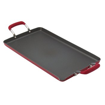 Childrens Toyshop  Kitchen & Housewares : KitchenAid Hard-Base Porcelain Aluminum Nonstick 18-by-10-Inch Two-Burner Griddle, Red