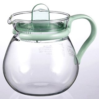 iwaki パイレックス レンジのポット プチティー グリーン 400ml 842-G