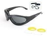 Body Specs Sunglasses or Goggles BSG Matte Black Frame 3 Lens Set