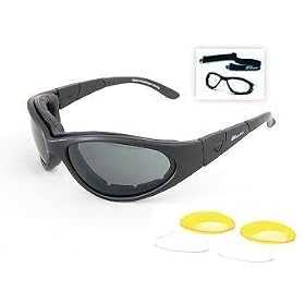 Body Specs Sunglasses or Goggles BSG Polarized Matte Black Frame 3 Lens Set