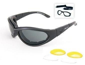 Click here to buy Body Specs Sunglasses or Goggles BSG Matte Black Frame 3 Lens Set by Body Specs.