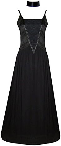 Victorian Valentine Women's Steampunk Gothic 1920's Gatsby Black Dress (L)