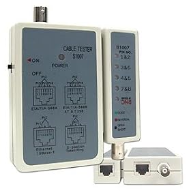 B & A Computer RJ45/BNC Cat 6/Cat 5e/Cat 5 Computer LAN Cable Tester