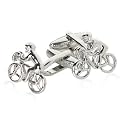 Cycling Silver Cufflinks for Avid Cyclists with Presentation Box