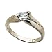 14K White Gold Blue Marquise Cut Zircon Designer Ring