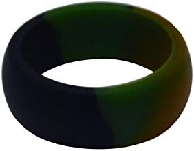 [Camo] Men's 9mm Silicone Wedding Ring by Rubber Diamonds - Great Replacement Ring for Active Lifestyles - Work, Fitness, Military (13)