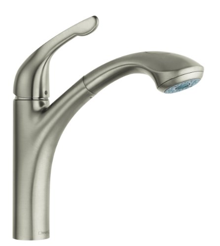 Hansgrohe 04076860 Allegro E Single Hole Kitchen Faucet, Steel Optik