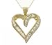 1CT Diamond Heart Pendant Necklace 18 Inches in Yellow Gold
