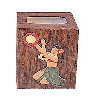 Hawaii Tissue Box Cover Hula Girl Tissue Box