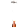 Fedora Blown Glass Pendant Lamp - Orange/ Red