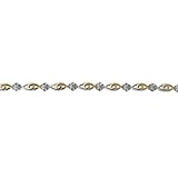IMAGE OF 14K Two Tone Diamond Flower Bracelet 0.10Ctw