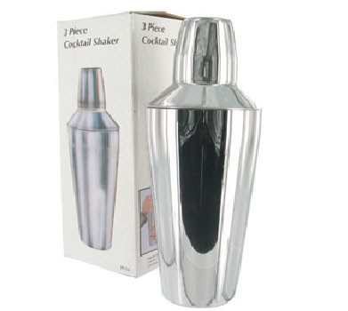 Adcraft BAR-3PC 3 Piece, 30 oz Capacity, Mirror Finish, Stainless Steel Bar Shaker Set