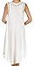 Sakkas 1051 Everyday Essentials Caftan Tank Dress / Cover Up - White / Black- One Size
