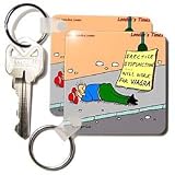 Londons Times Health and Vanity Trends Cartoons - Begging For Viagra - Key Chains