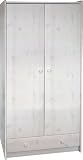 Steens 29010013 Kleiderschrank SFK 180 x 95 x 58 cm Kiefer massive, white wash