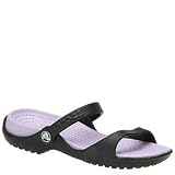Crocs Cleo Womens Beach Sandals (8, Black/Lavender)