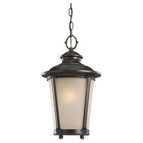 Sea Gull Lighting 60240-780 Single-Light Pendant, Etched Hammered with Light Amber Glass,... by Sea Gull Lighting