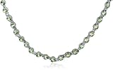 Sterling Silver 3mm Peridot Necklace, 18"