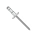 3/16" x .187"-.437" Low Profile Multi-Grip Rivets/Aluminum Body/Steel/Black Phos Mandrel (Carton: 4,000 pcs)