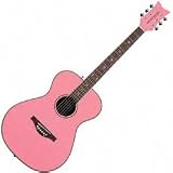 Daisy Rock Pixie Acoustic Guitar, Peppermint Pink