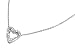 Sterling Silver CZ Necklace - Heart - Chain: 16-18" (Adjustable) Height: 14 mm