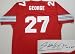 Signed Eddie George Jersey - Ohio State Buckeyes Red Headmaster HT 95