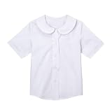 Preschool Girls' Uniform Peter Pan Blouse - White