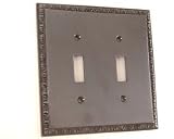 Combination Switch & Outlet Plates: Bronze Egg & Dart Double Switchplate