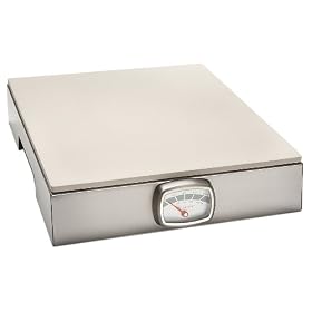 Outset QZ00 Stainless-Steel Pizza-Grilling Set with Thermometer and Ceramic Stone by 