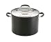 Circulon Elite Hard-Anodized Aluminum 10-Quart Nonstick Stockpot with Pouring Lid