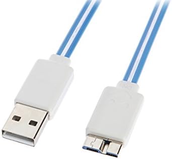 Eyecatching 6pcs 3Ft / 1M Visible LED USB Charger/Lightning USB 3.0 Sync Data Charger Cable with Bule LED Connectors for Samsung Galaxy S5 Note 3 Galaxy Note Pro 12.2 /Tab Pro 12.2 | Nokia Lumia 2520 Tablet | WD / Seagate / Clickfree / Toshiba / Samsung Portable Hard Drive(Green,Orange,Bule,Red,Yellow,Purple)