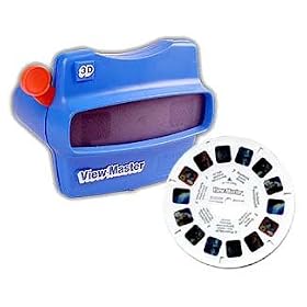BLUE Classic Model L ViewMaster 3D viewer and Collector Reel by View Master