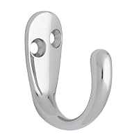 Liberty Hardware B59103Z-CHR-C Single Prong Robe Hook, Polished Chrome