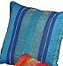 Multi Fabric Cushion Cover Turquoise / 17 x 17-PC250-01